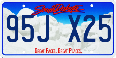 SD license plate 95JX25