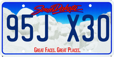 SD license plate 95JX30