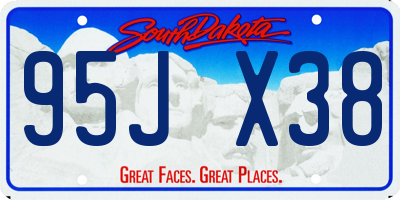 SD license plate 95JX38