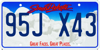 SD license plate 95JX43