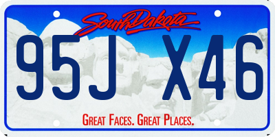 SD license plate 95JX46
