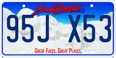 SD license plate 95JX53