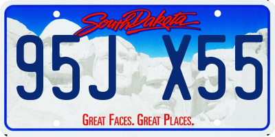 SD license plate 95JX55
