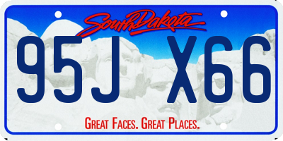 SD license plate 95JX66