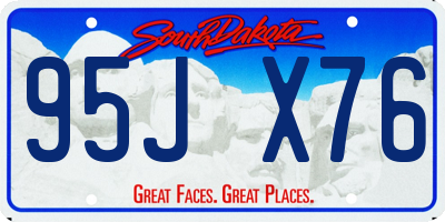 SD license plate 95JX76