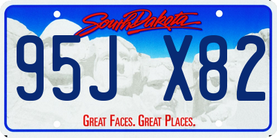 SD license plate 95JX82
