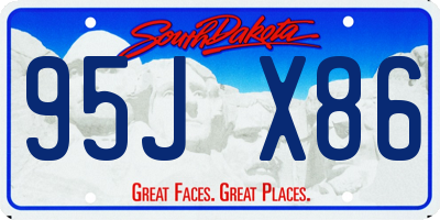 SD license plate 95JX86