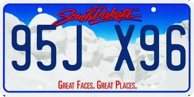 SD license plate 95JX96