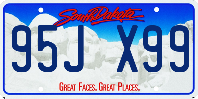 SD license plate 95JX99