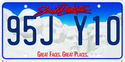 SD license plate 95JY10