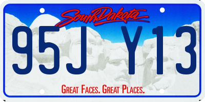 SD license plate 95JY13