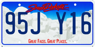 SD license plate 95JY16