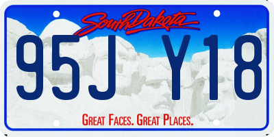 SD license plate 95JY18