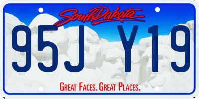 SD license plate 95JY19
