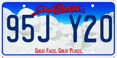 SD license plate 95JY20