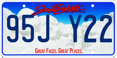 SD license plate 95JY22