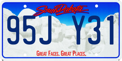 SD license plate 95JY31