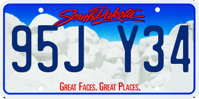 SD license plate 95JY34