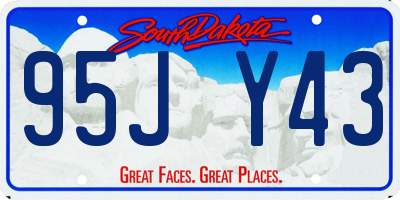 SD license plate 95JY43