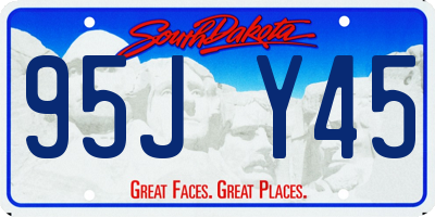 SD license plate 95JY45
