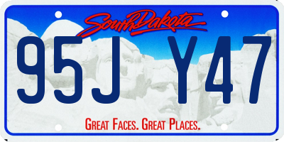 SD license plate 95JY47