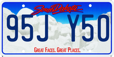 SD license plate 95JY50