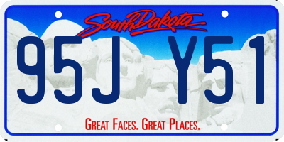 SD license plate 95JY51