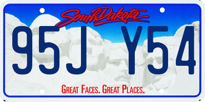SD license plate 95JY54