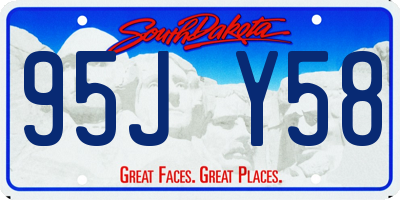 SD license plate 95JY58