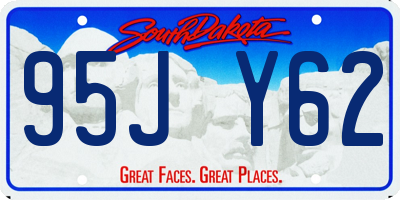 SD license plate 95JY62