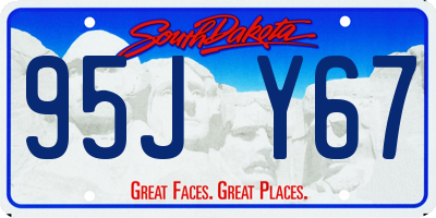 SD license plate 95JY67