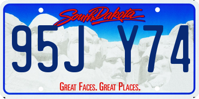 SD license plate 95JY74