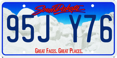 SD license plate 95JY76