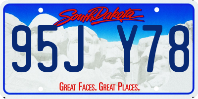 SD license plate 95JY78