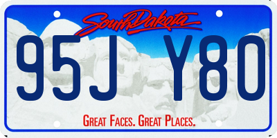 SD license plate 95JY80