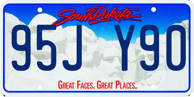 SD license plate 95JY90