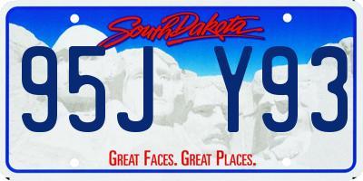 SD license plate 95JY93