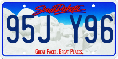 SD license plate 95JY96
