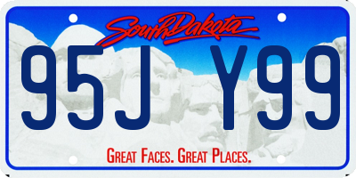 SD license plate 95JY99