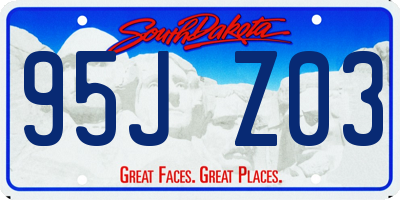 SD license plate 95JZ03