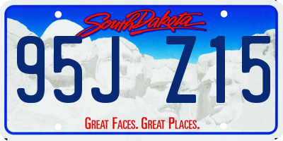 SD license plate 95JZ15