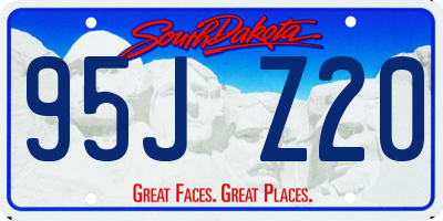 SD license plate 95JZ20