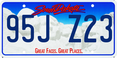 SD license plate 95JZ23