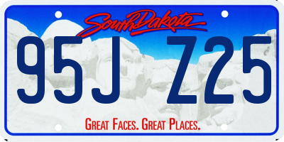 SD license plate 95JZ25