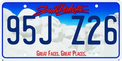 SD license plate 95JZ26