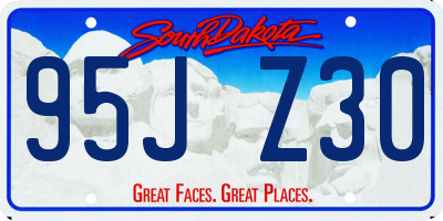SD license plate 95JZ30