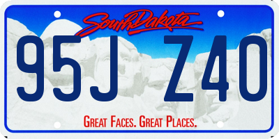 SD license plate 95JZ40