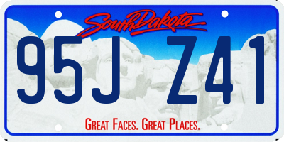 SD license plate 95JZ41