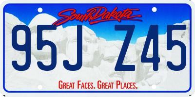 SD license plate 95JZ45