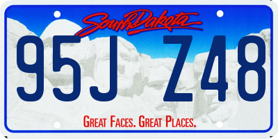 SD license plate 95JZ48